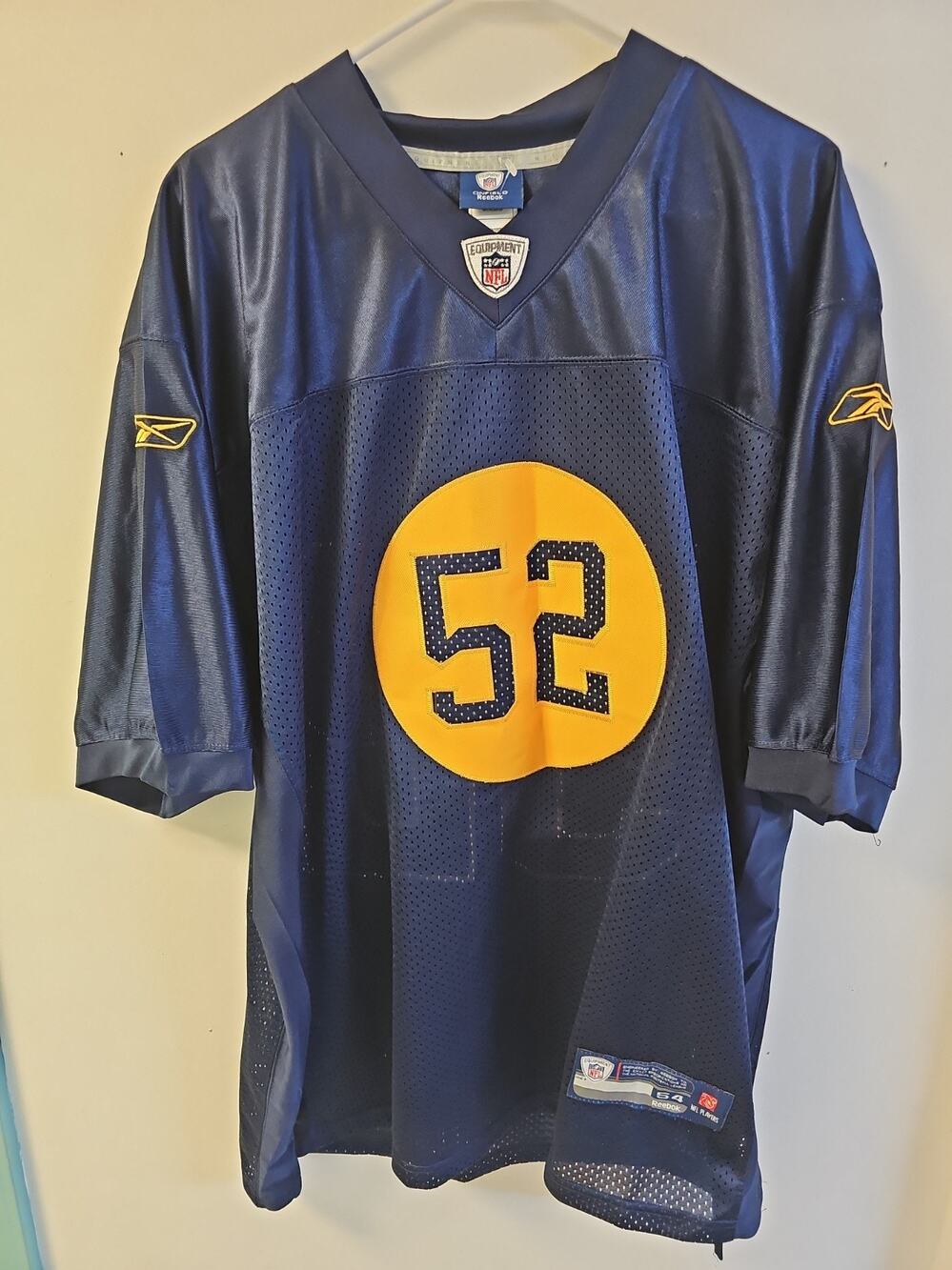 Clay Matthews #52 Reebok On Field Throwback Jersey Mens Sz 54 Green Bay Packers